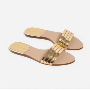 Gold Zara sandals